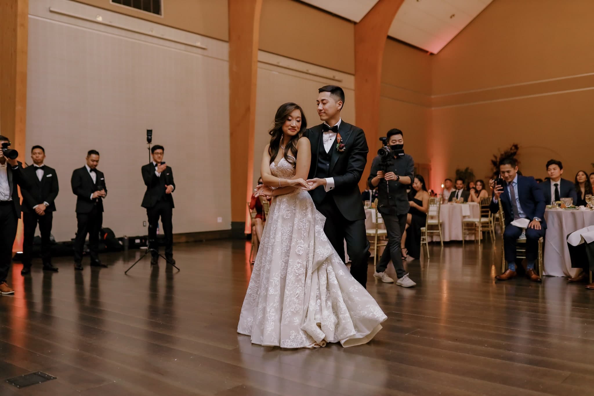 Grand entrance into the reception