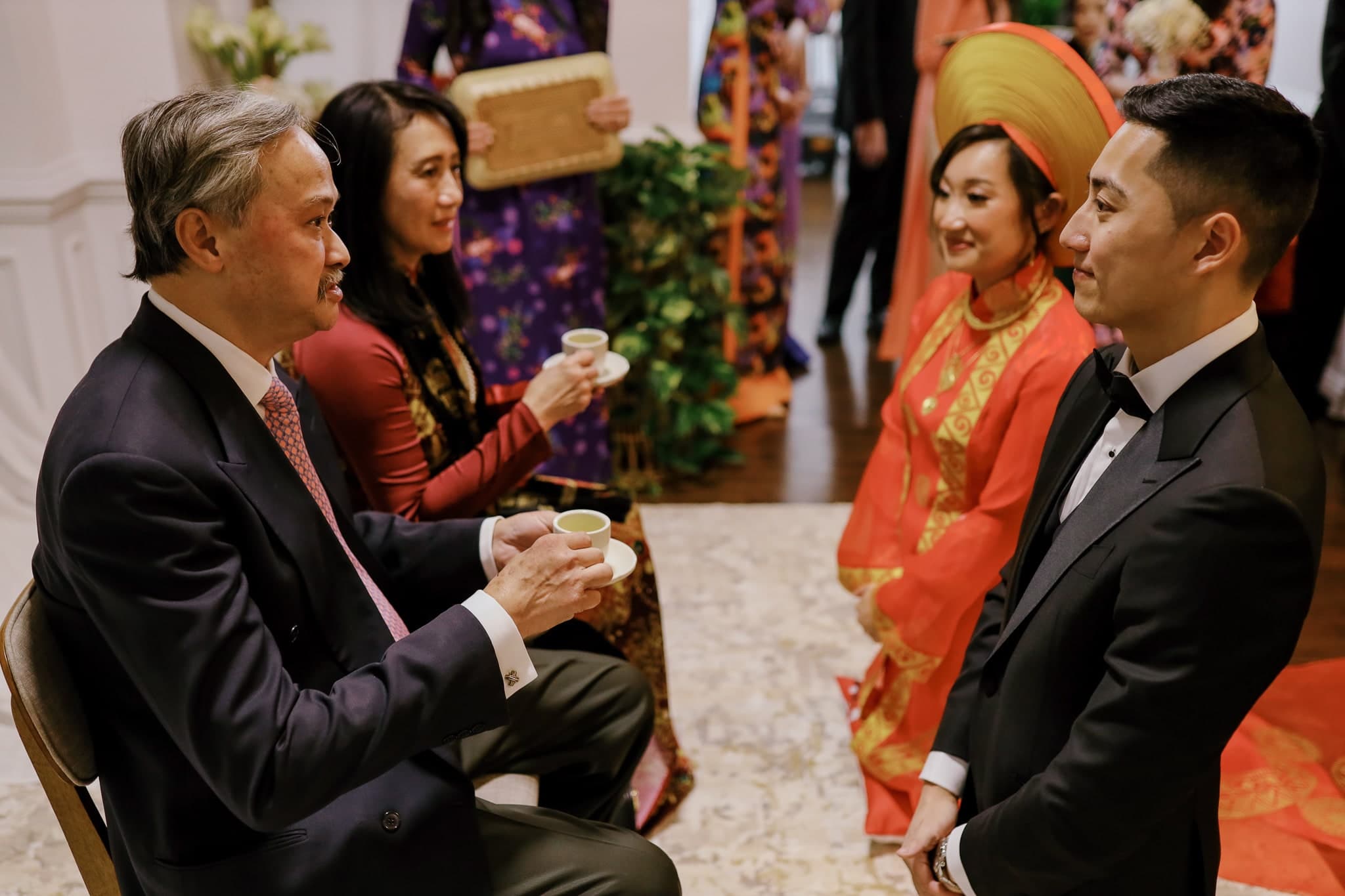 Tea ceremony with family