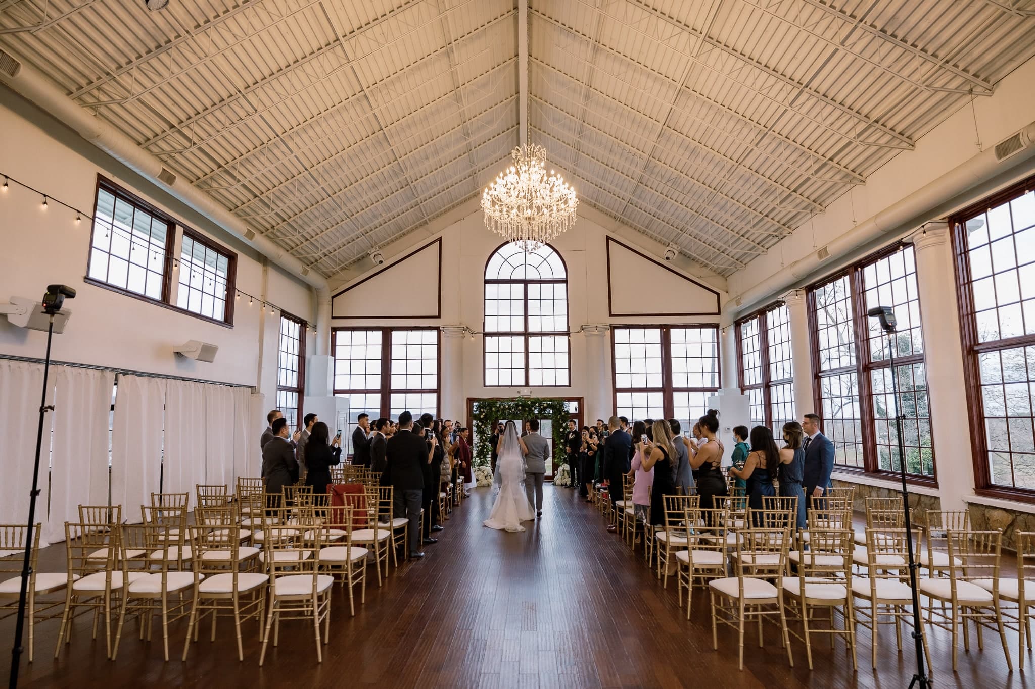 Walking down the aisle in the glasshouse
